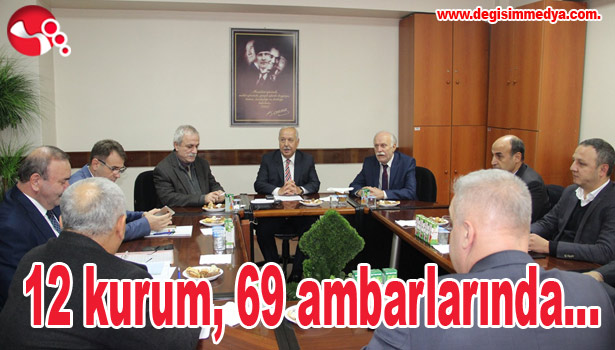 12 kurum, 69 ambarlarında...