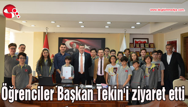 Öğrenciler Başkan Tekin'i ziyaret etti