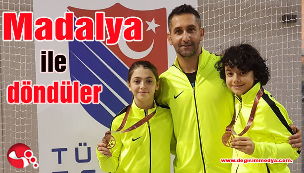 Madalya ile döndüler...