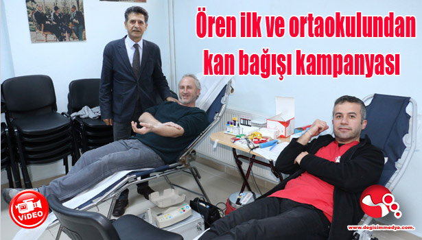 Ören ilk ve ortaokulundan kan bağışı kampanyası...