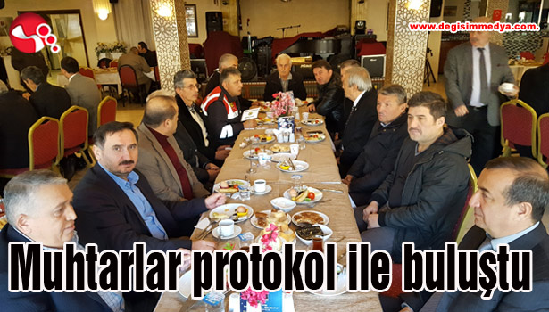 Muhtarlar protokol ile buluştu