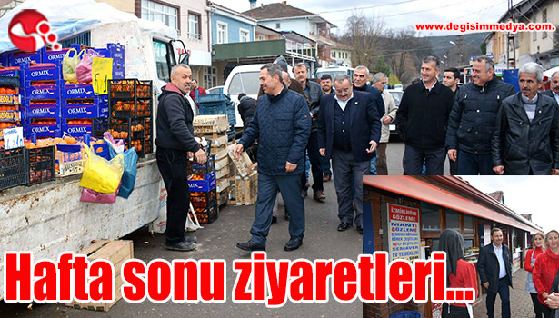 Hafta sonu ziyaretlerde bulundu...