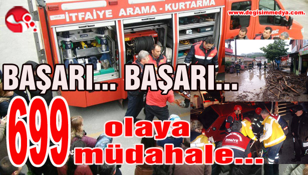 BAŞARI... BAŞARI... BAŞARI... 699 olaya müdahale edildi...