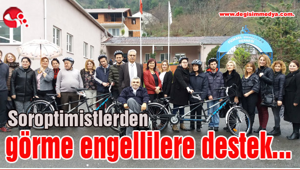 Soroptimistlerden görme engellilere destek...