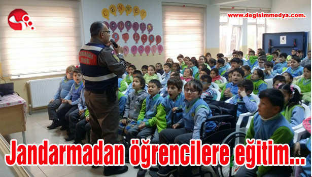 Jandarmadan öğrencilere eğitim...