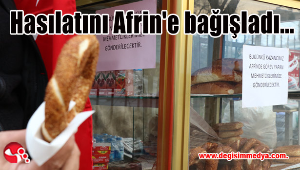 Hasılatını Afrin'e bağışladı...