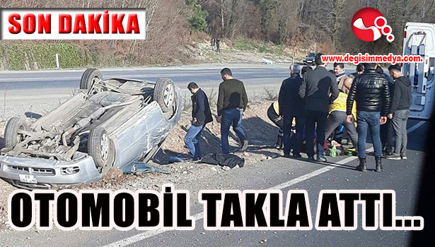 Otomobil takla attı...