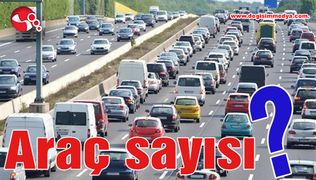 Trafiğe kayıtlı araç sayısı...