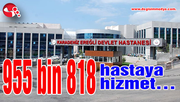955 bin 818 hastaya hizmet...