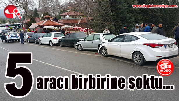 5 aracı birbirine soktu....