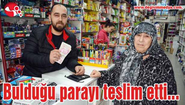 Bulduğu parayı sahibine teslim etti...