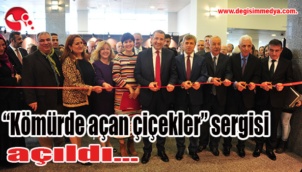 "Kömürde açan çiçekler" sergisi açıldı...