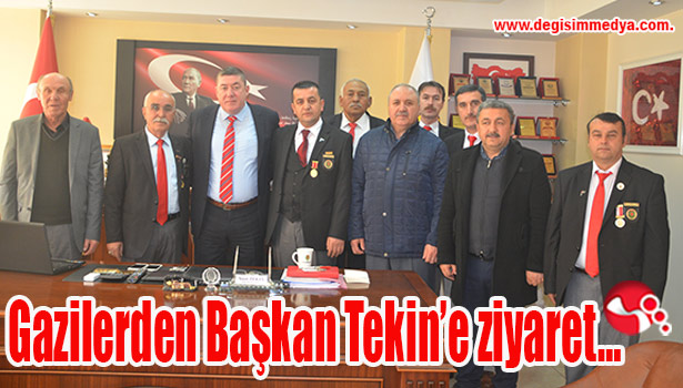 Gazilerden Başkan Tekin'e ziyaret...