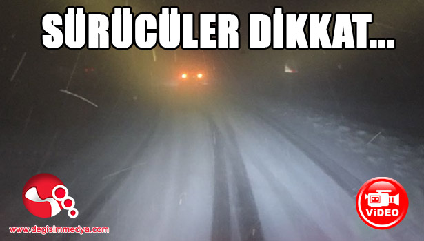 Zonguldak istikametinde kar yağışı başladı...