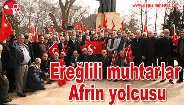 Ereğlili muhtarlar Afrin yolcusu