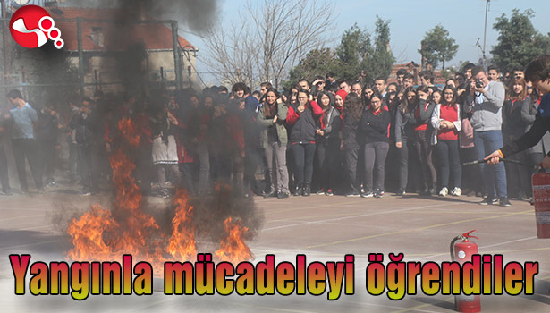 Yangınla mücadeleyi öğrendiler
