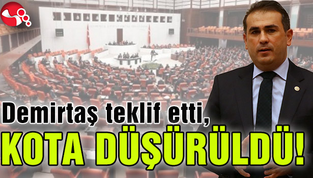 Demirtaş teklif etti, kota düşürüldü!
