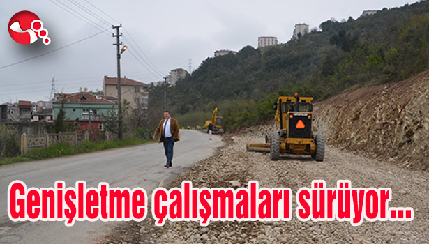 Mollabey yolunda genişletme çalışmaları...