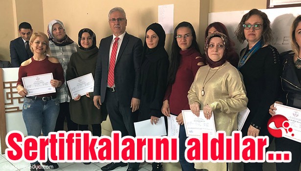 Sertifikalarını aldılar...