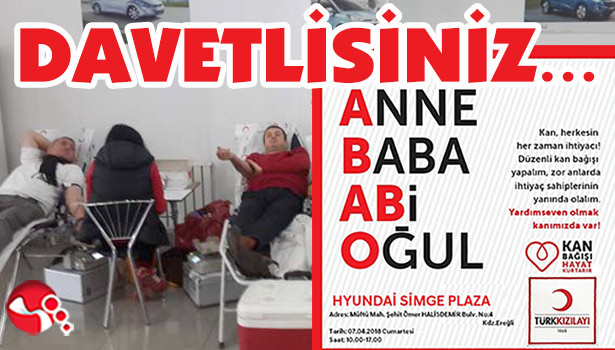 Geleneksel kan bağışına DAVETLİSİNİZ...