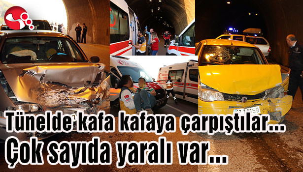 Tünelde kafa kafaya çarpıştılar...çok sayıda yaralı var...