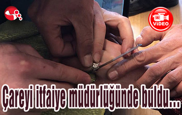 Çareyi itfaiye müdürlüğünde buldu...