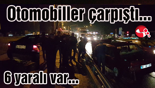 Otomobiller çarpıştı... Yaralılar var...