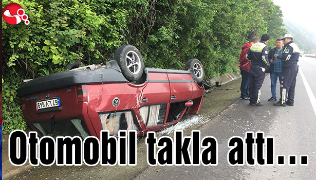 Otomobil takla attı...