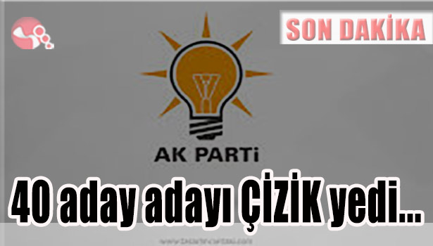 40 aday adayı ÇİZİK yedi...