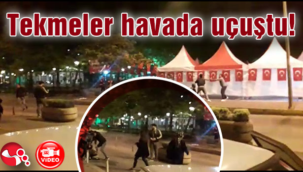 Tekmeler havada uçuştu!