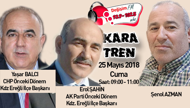 Şahin ve Balcı Kara Tren'de