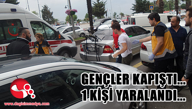 Şehir merkezinde kavga... 1 kişi yaralandı...