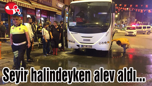 Seyir halindeyken alev aldı...