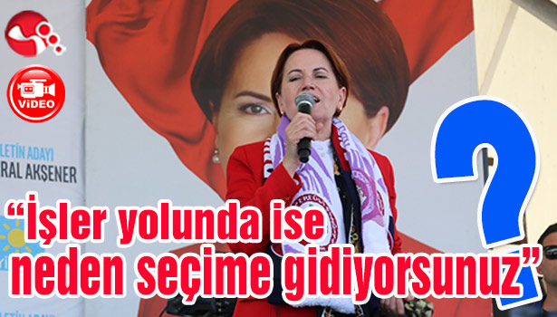 " İşler yolunda ise neden seçime gidiyorsunuz?"