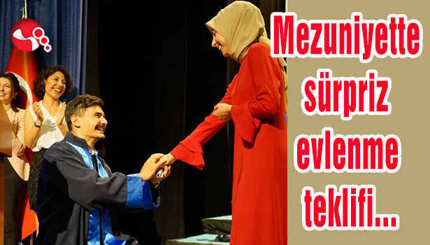 Mezuniyette sürpriz evlenme teklifi...