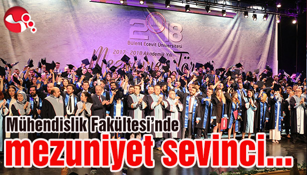 Mühendislik Fakültesi'nde mezuniyet sevinci...