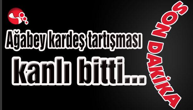 Ağabey kardeş tartışması kanlı bitti...