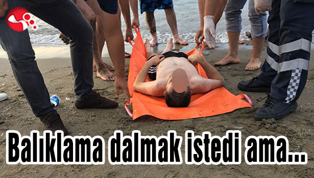 Balıklama dalmak istedi ama...