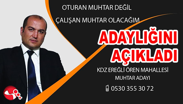 Oturan değil, çalışan muhtar olacağım...