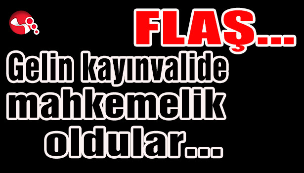 Gelin kayınvalide mahkemelik oldu...