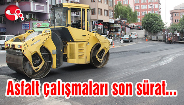 Asfalt çalışmaları son sürat...