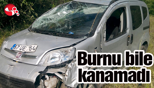 Burnu bile kanamadı...