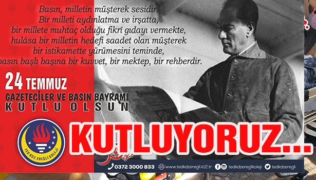 TED KOLEJİ 24 Temmuz Basın ve Gazeteciler Günü'nükutladı...