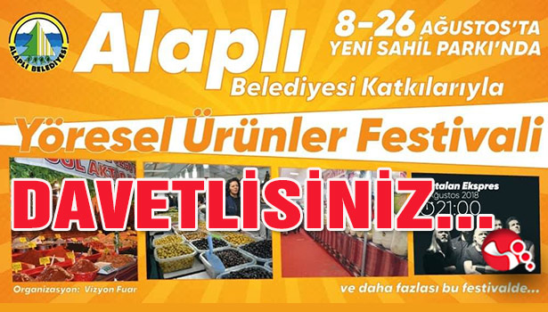 Yöresel Ürünler Festivali düzenlenecek...