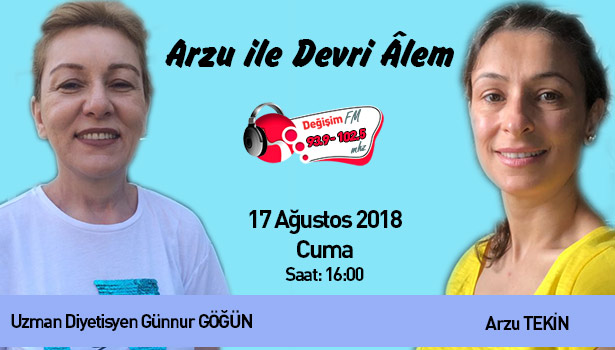 Diyetisyen Göğün Değişim Radyo'nun Canlı Yayın Konuğu Olacak