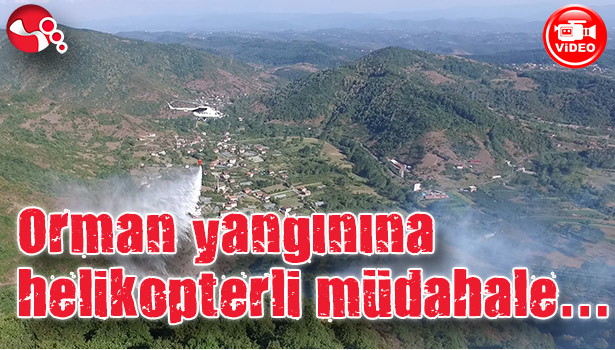 Orman yangınına helikopterli müdahale...