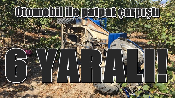 Otomobil ile patpat çarpıştı 6 YARALI