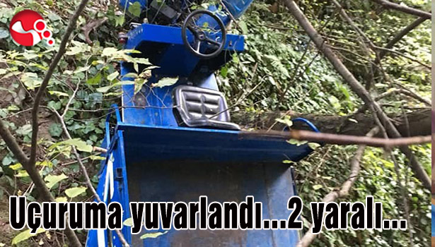 Uçuruma yuvarlandı...2 yaralı...