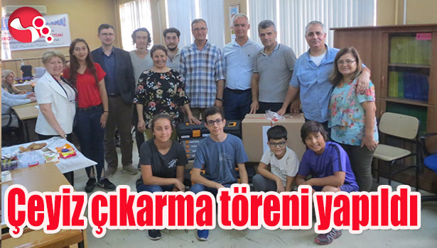 Çeyiz çıkarma töreni yapıldı