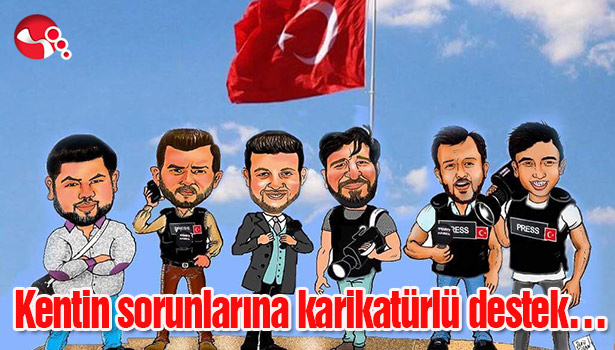 Kentin sorunlarına karikatürlü destek...